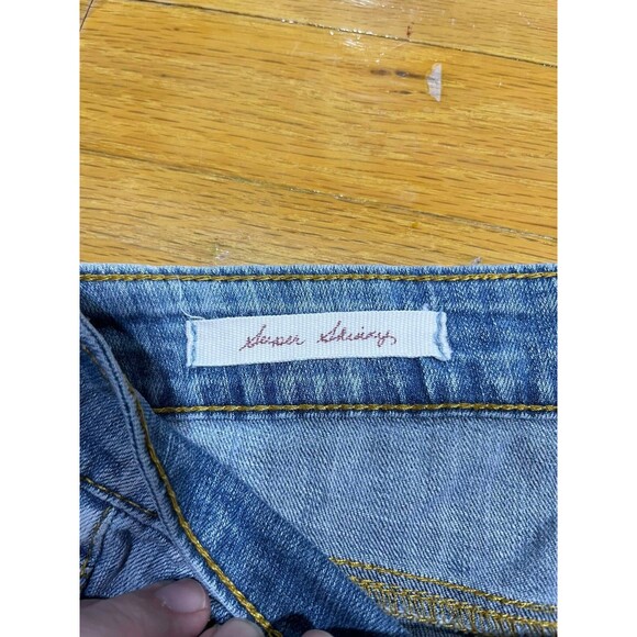 Decree Jeans Women's 3 Super Skinny Blue Low Rise Stretch Denim Festival Casual - Picture 4 of 9